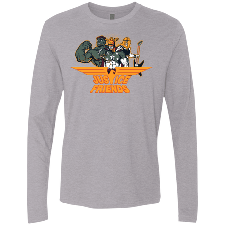 T-Shirts Heather Grey / S Justice Friends Men's Premium Long Sleeve