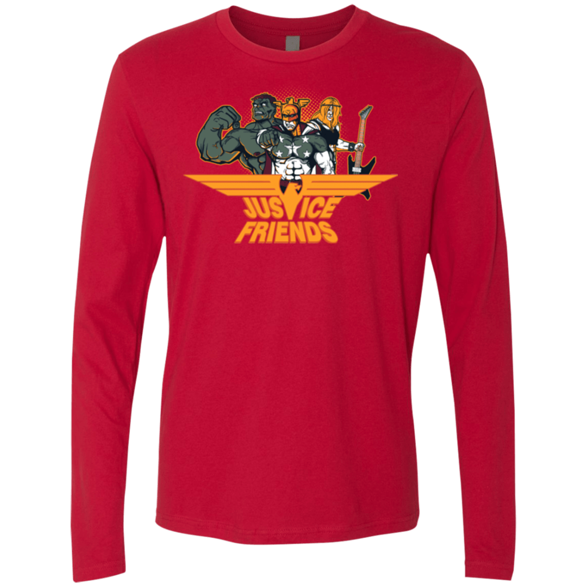 T-Shirts Red / S Justice Friends Men's Premium Long Sleeve