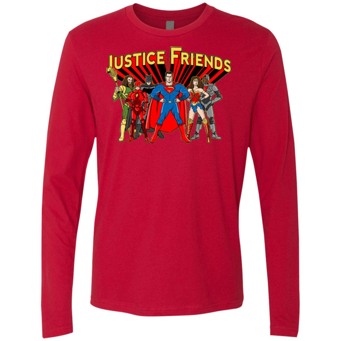 T-Shirts Red / Small Justice Friends Men's Premium Long Sleeve