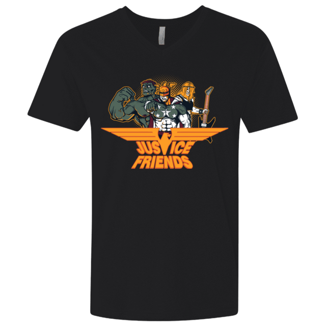 T-Shirts Black / X-Small Justice Friends Men's Premium V-Neck