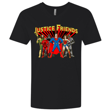 T-Shirts Black / X-Small Justice Friends Men's Premium V-Neck