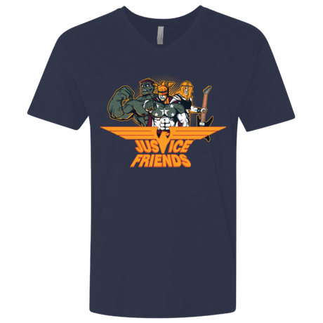 T-Shirts Midnight Navy / X-Small Justice Friends Men's Premium V-Neck