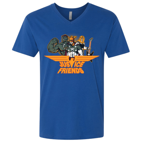 T-Shirts Royal / X-Small Justice Friends Men's Premium V-Neck