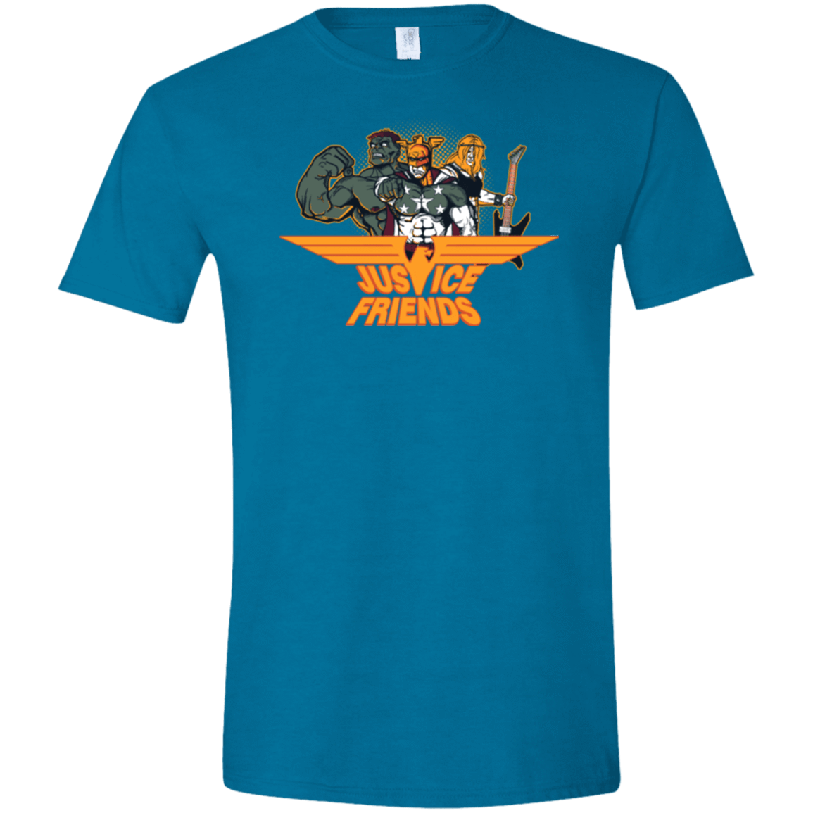 T-Shirts Antique Sapphire / S Justice Friends Men's Semi-Fitted Softstyle