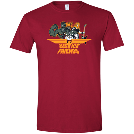 T-Shirts Cardinal Red / S Justice Friends Men's Semi-Fitted Softstyle