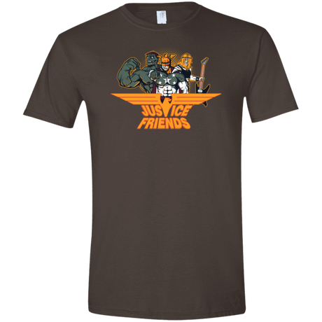 T-Shirts Dark Chocolate / S Justice Friends Men's Semi-Fitted Softstyle