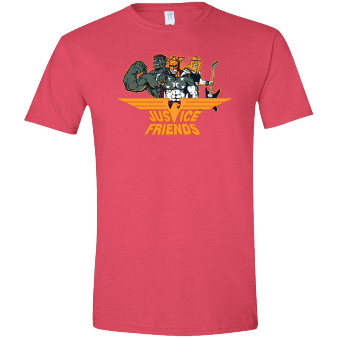 T-Shirts Heather Red / S Justice Friends Men's Semi-Fitted Softstyle