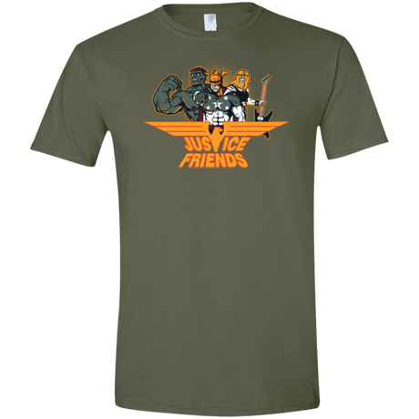 T-Shirts Military Green / S Justice Friends Men's Semi-Fitted Softstyle
