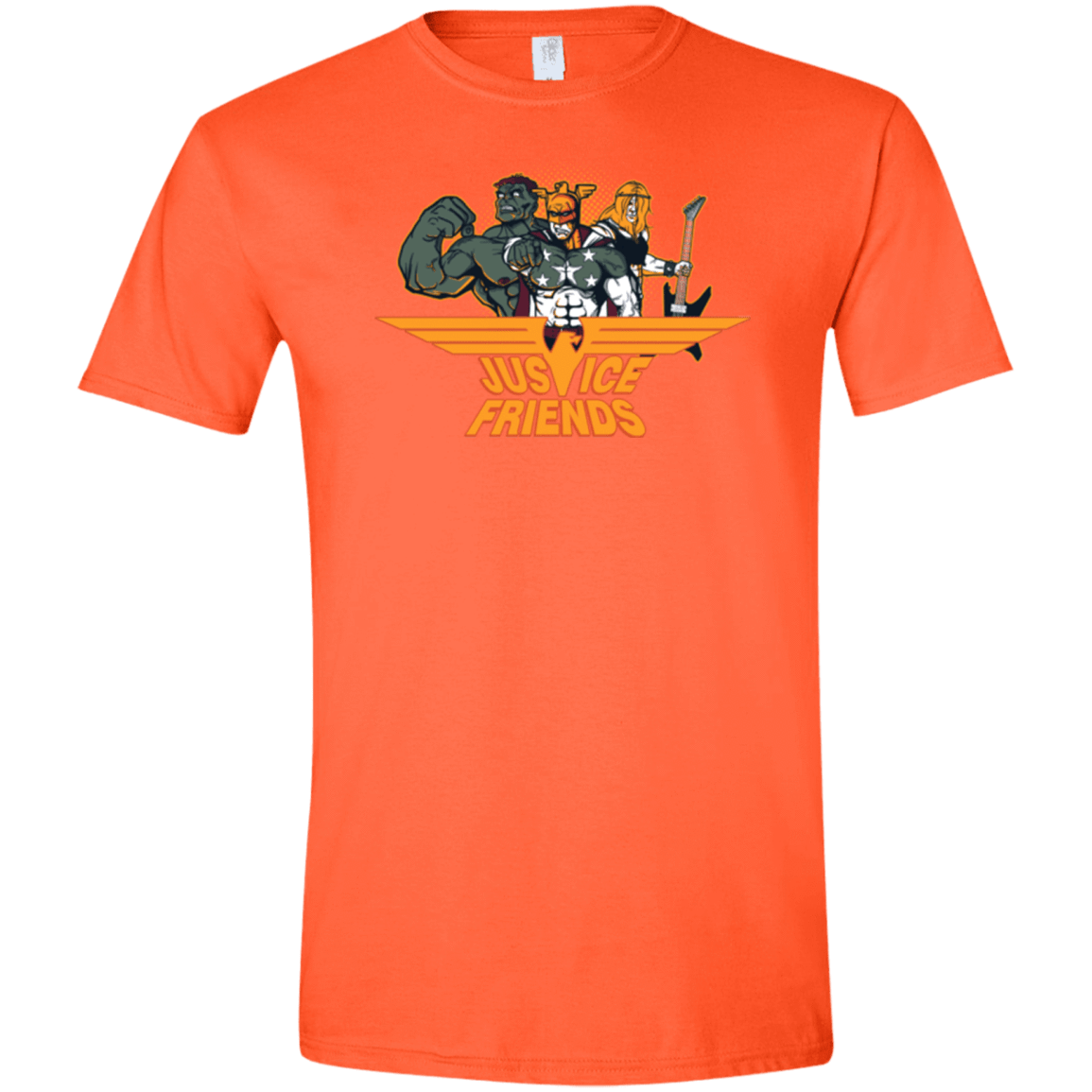 T-Shirts Orange / S Justice Friends Men's Semi-Fitted Softstyle