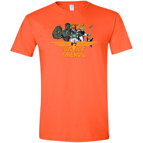 T-Shirts Orange / S Justice Friends Men's Semi-Fitted Softstyle