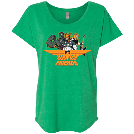 T-Shirts Envy / X-Small Justice Friends Triblend Dolman Sleeve