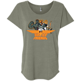 T-Shirts Venetian Grey / X-Small Justice Friends Triblend Dolman Sleeve