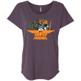 T-Shirts Vintage Purple / X-Small Justice Friends Triblend Dolman Sleeve