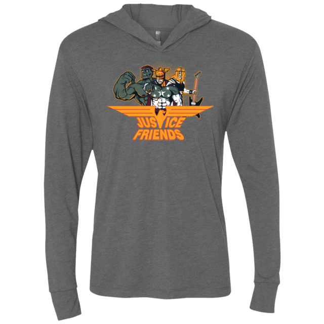 T-Shirts Premium Heather / X-Small Justice Friends Triblend Long Sleeve Hoodie Tee