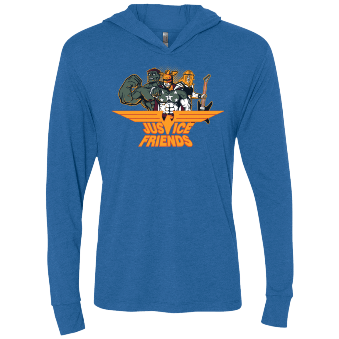 T-Shirts Vintage Royal / X-Small Justice Friends Triblend Long Sleeve Hoodie Tee