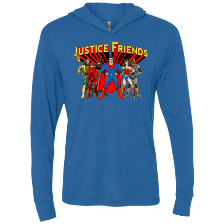 T-Shirts Vintage Royal / X-Small Justice Friends Triblend Long Sleeve Hoodie Tee