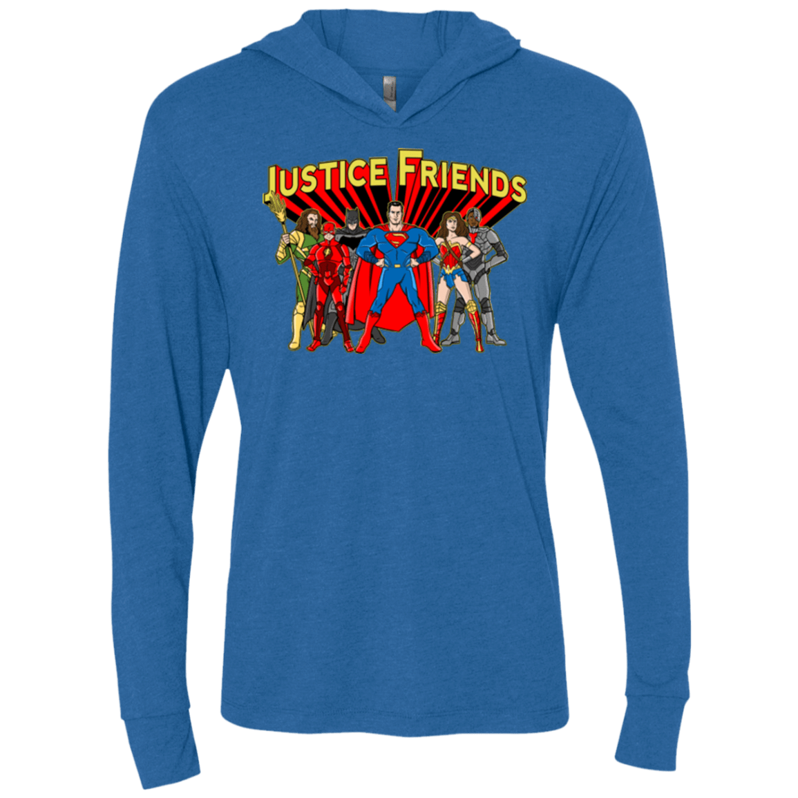 T-Shirts Vintage Royal / X-Small Justice Friends Triblend Long Sleeve Hoodie Tee