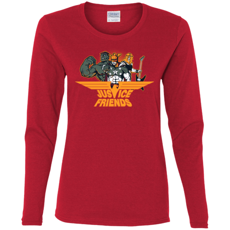 T-Shirts Red / S Justice Friends Women's Long Sleeve T-Shirt