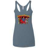T-Shirts Indigo / X-Small Justice Friends Women's Triblend Racerback Tank