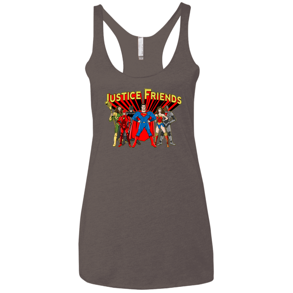 T-Shirts Macchiato / X-Small Justice Friends Women's Triblend Racerback Tank