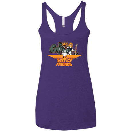 T-Shirts Purple Rush / X-Small Justice Friends Women's Triblend Racerback Tank