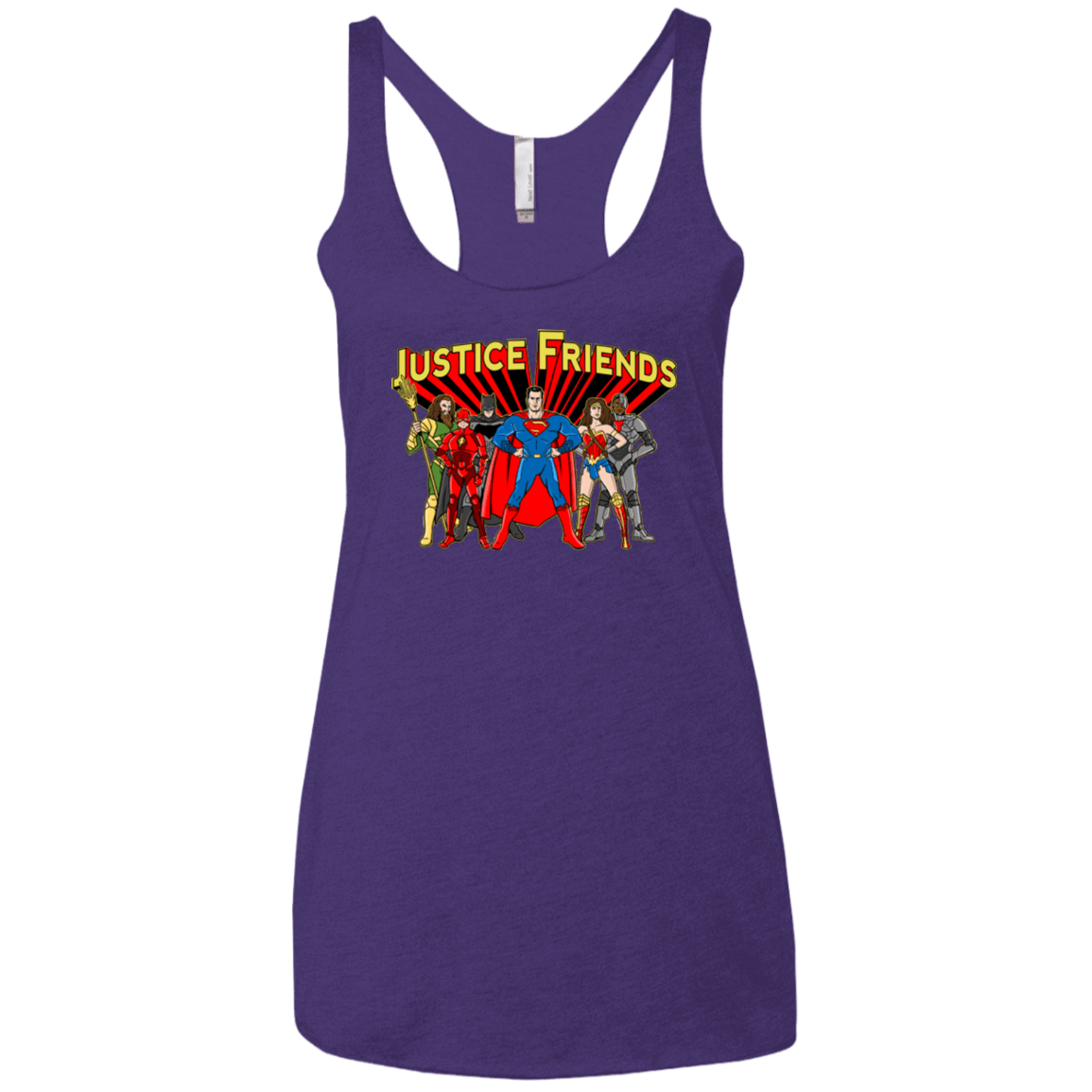 T-Shirts Purple / X-Small Justice Friends Women's Triblend Racerback Tank
