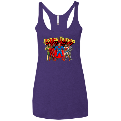 T-Shirts Purple / X-Small Justice Friends Women's Triblend Racerback Tank