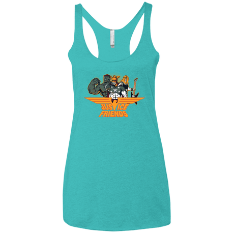 T-Shirts Tahiti Blue / X-Small Justice Friends Women's Triblend Racerback Tank