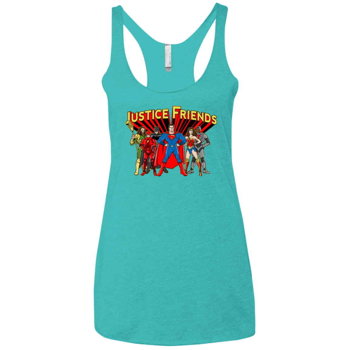 T-Shirts Tahiti Blue / X-Small Justice Friends Women's Triblend Racerback Tank