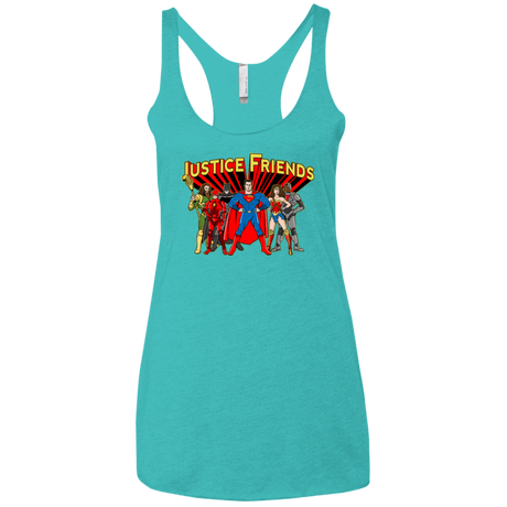 T-Shirts Tahiti Blue / X-Small Justice Friends Women's Triblend Racerback Tank