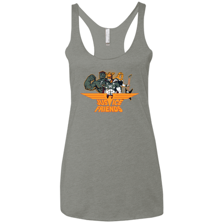 T-Shirts Venetian Grey / X-Small Justice Friends Women's Triblend Racerback Tank