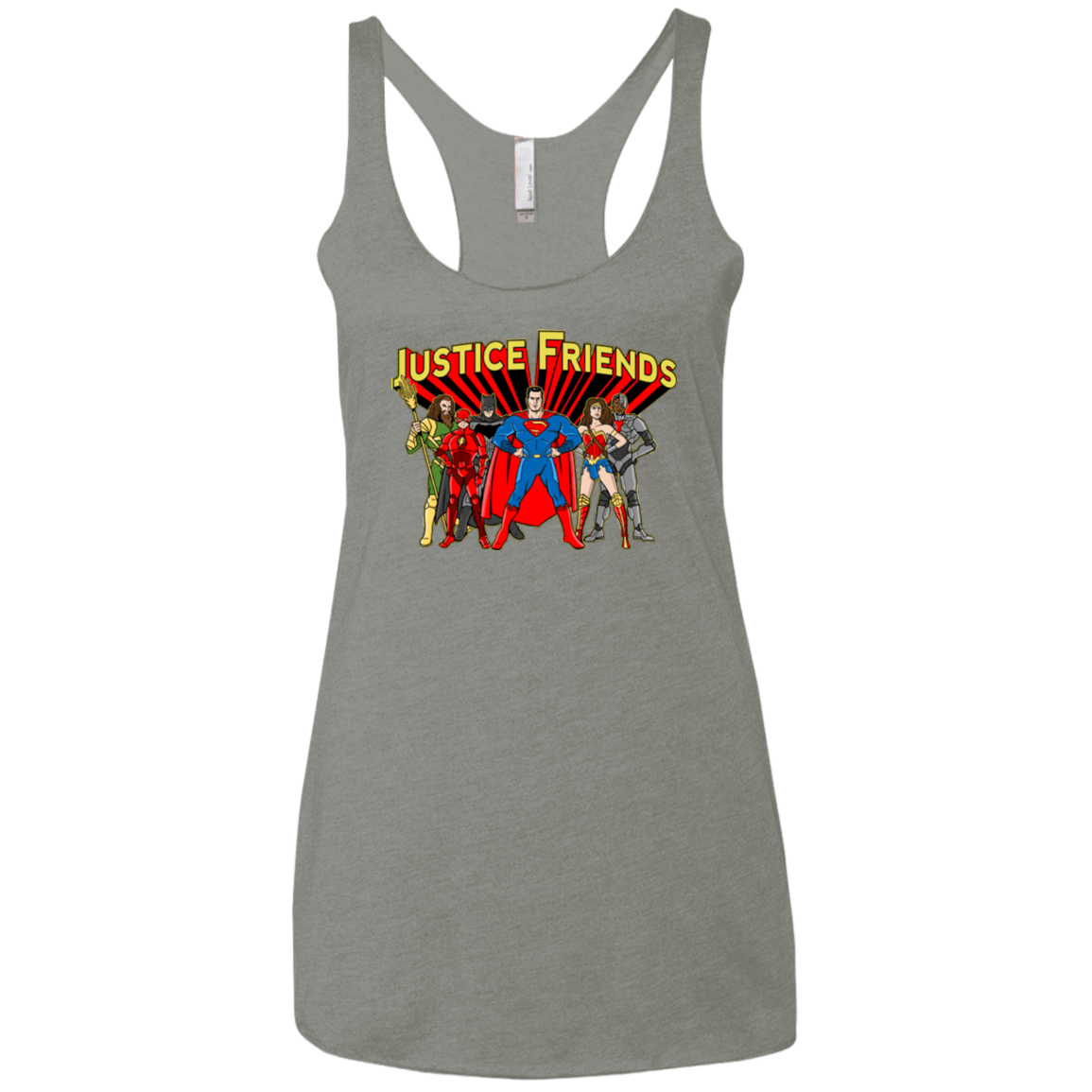 T-Shirts Venetian Grey / X-Small Justice Friends Women's Triblend Racerback Tank