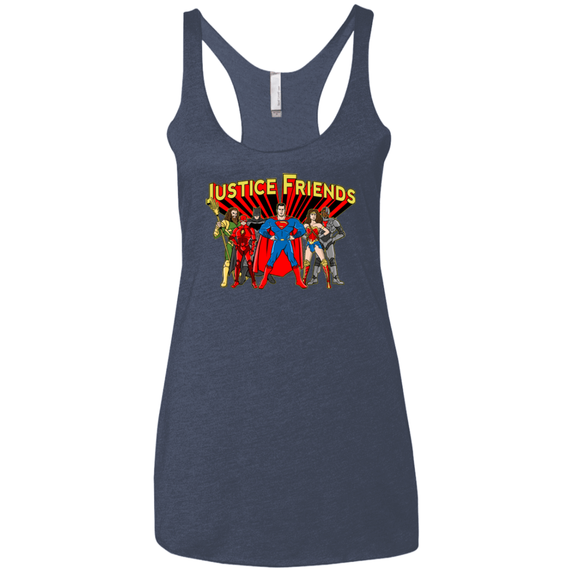T-Shirts Vintage Navy / X-Small Justice Friends Women's Triblend Racerback Tank
