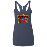 T-Shirts Vintage Navy / X-Small Justice Friends Women's Triblend Racerback Tank