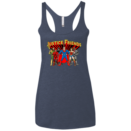 T-Shirts Vintage Navy / X-Small Justice Friends Women's Triblend Racerback Tank