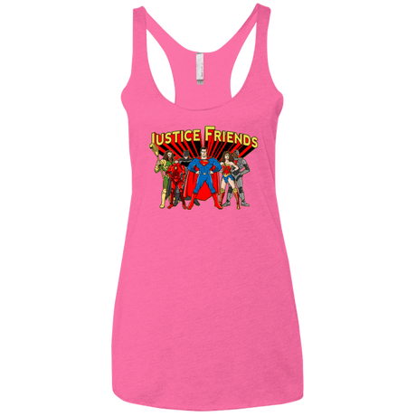 T-Shirts Vintage Pink / X-Small Justice Friends Women's Triblend Racerback Tank