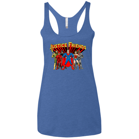 T-Shirts Vintage Royal / X-Small Justice Friends Women's Triblend Racerback Tank