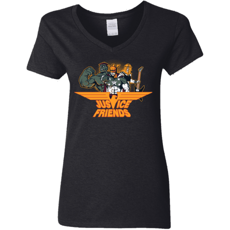 T-Shirts Black / S Justice Friends Women's V-Neck T-Shirt