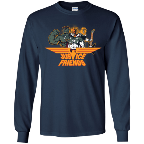 T-Shirts Navy / YS Justice Friends Youth Long Sleeve T-Shirt