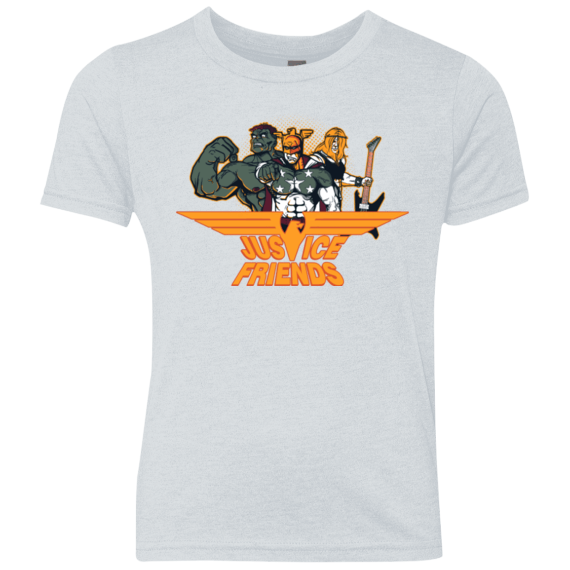 T-Shirts Heather White / YXS Justice Friends Youth Triblend T-Shirt