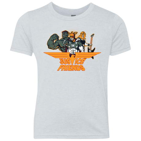 T-Shirts Heather White / YXS Justice Friends Youth Triblend T-Shirt