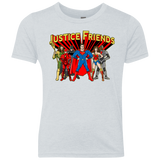 T-Shirts Heather White / YXS Justice Friends Youth Triblend T-Shirt