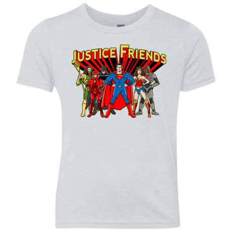 T-Shirts Heather White / YXS Justice Friends Youth Triblend T-Shirt