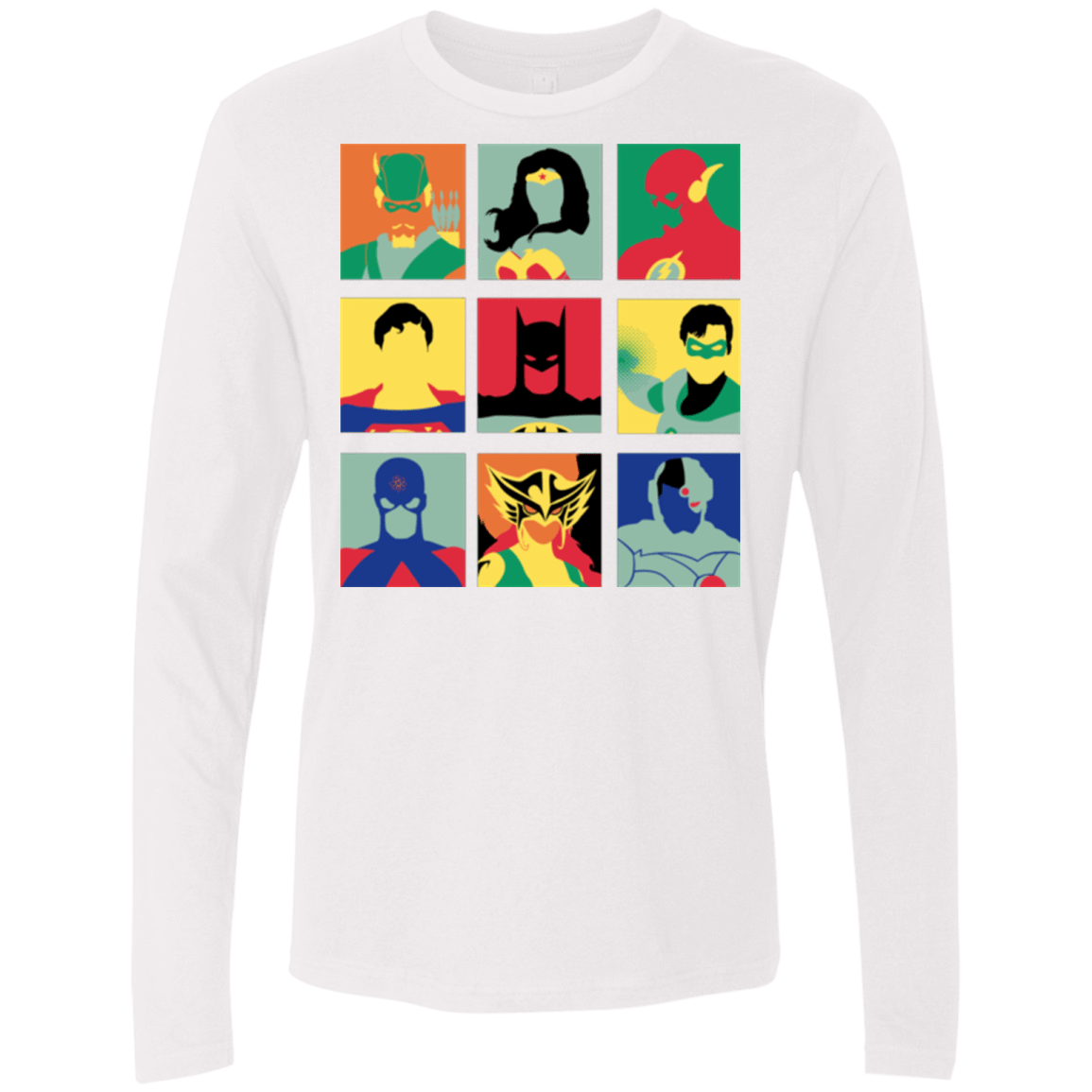 T-Shirts White / Small Justice Pop Men's Premium Long Sleeve