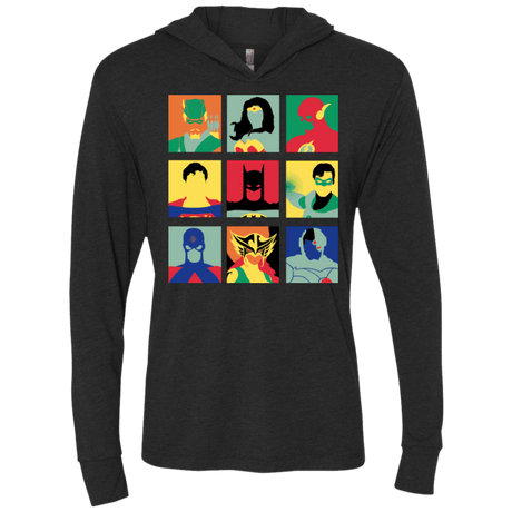 T-Shirts Vintage Black / X-Small Justice Pop Triblend Long Sleeve Hoodie Tee