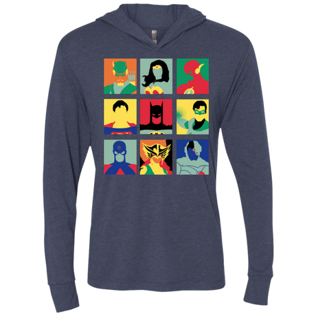 T-Shirts Vintage Navy / X-Small Justice Pop Triblend Long Sleeve Hoodie Tee