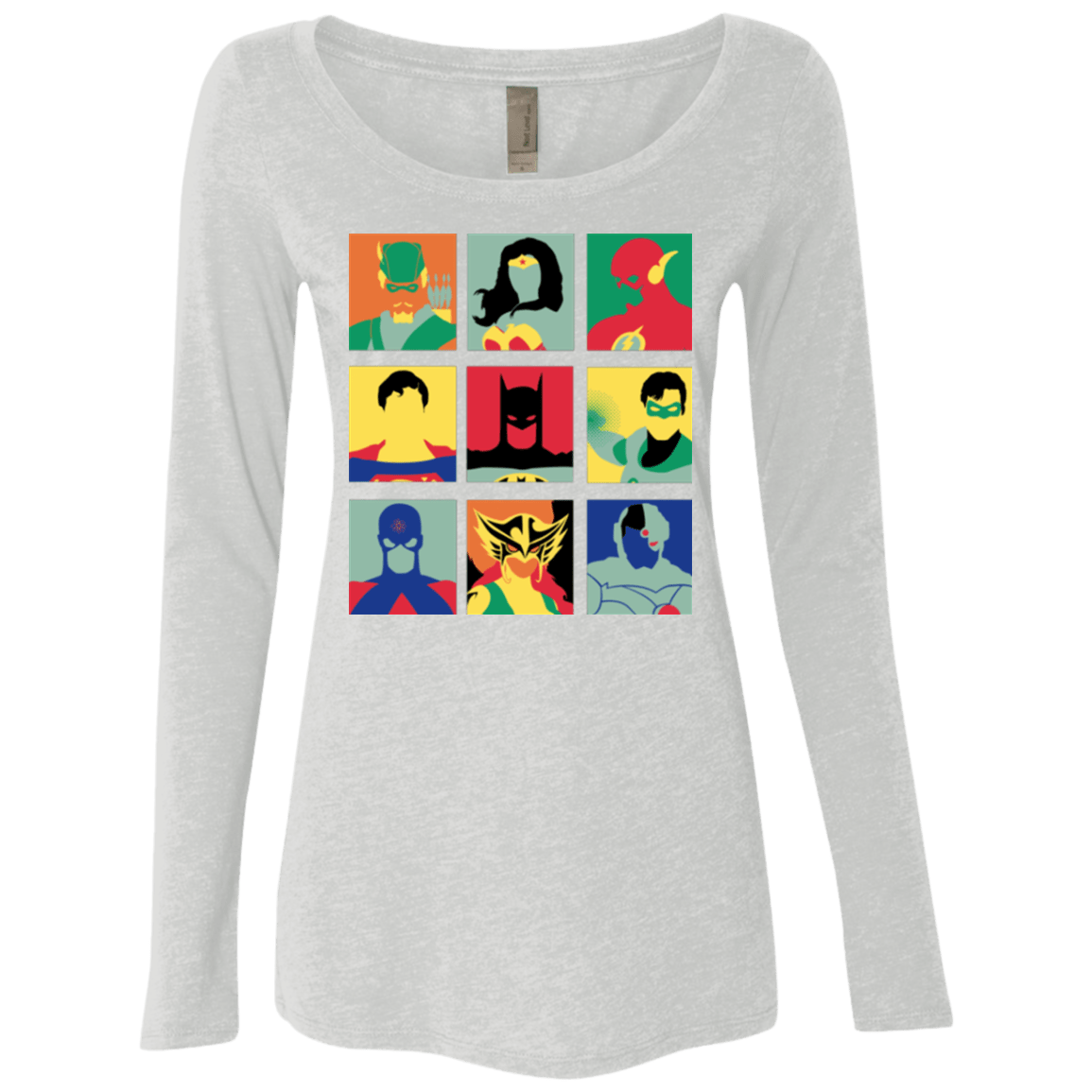 T-Shirts Heather White / Small Justice Pop Women's Triblend Long Sleeve Shirt