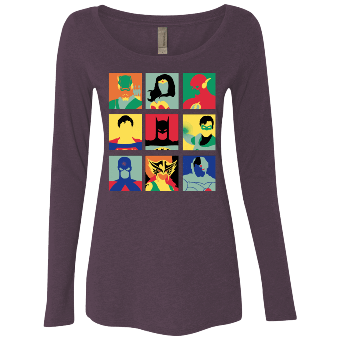 T-Shirts Vintage Purple / Small Justice Pop Women's Triblend Long Sleeve Shirt