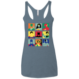 T-Shirts Indigo / X-Small Justice Pop Women's Triblend Racerback Tank