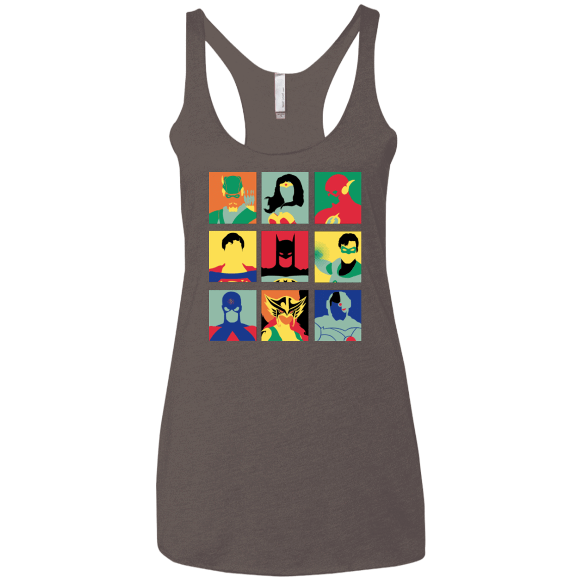 T-Shirts Macchiato / X-Small Justice Pop Women's Triblend Racerback Tank